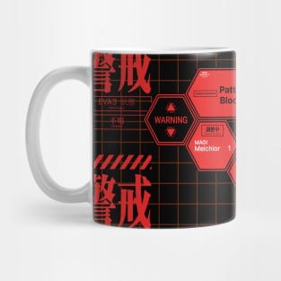 Neon Genesis Evangelion Warning Sign Red Mug